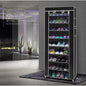 Porte-chaussures en tissu non tiss¨¦ 10 couches 9 treillis noir pour gagner de la place