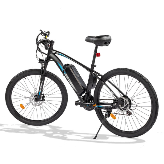 Vélo électrique, VTT électrique, 27.5" Ville E-Bike Adulte, Vélo électrique avec Batterie Amovible 36V 13Ah,7 Vitesses Bleu et Noir