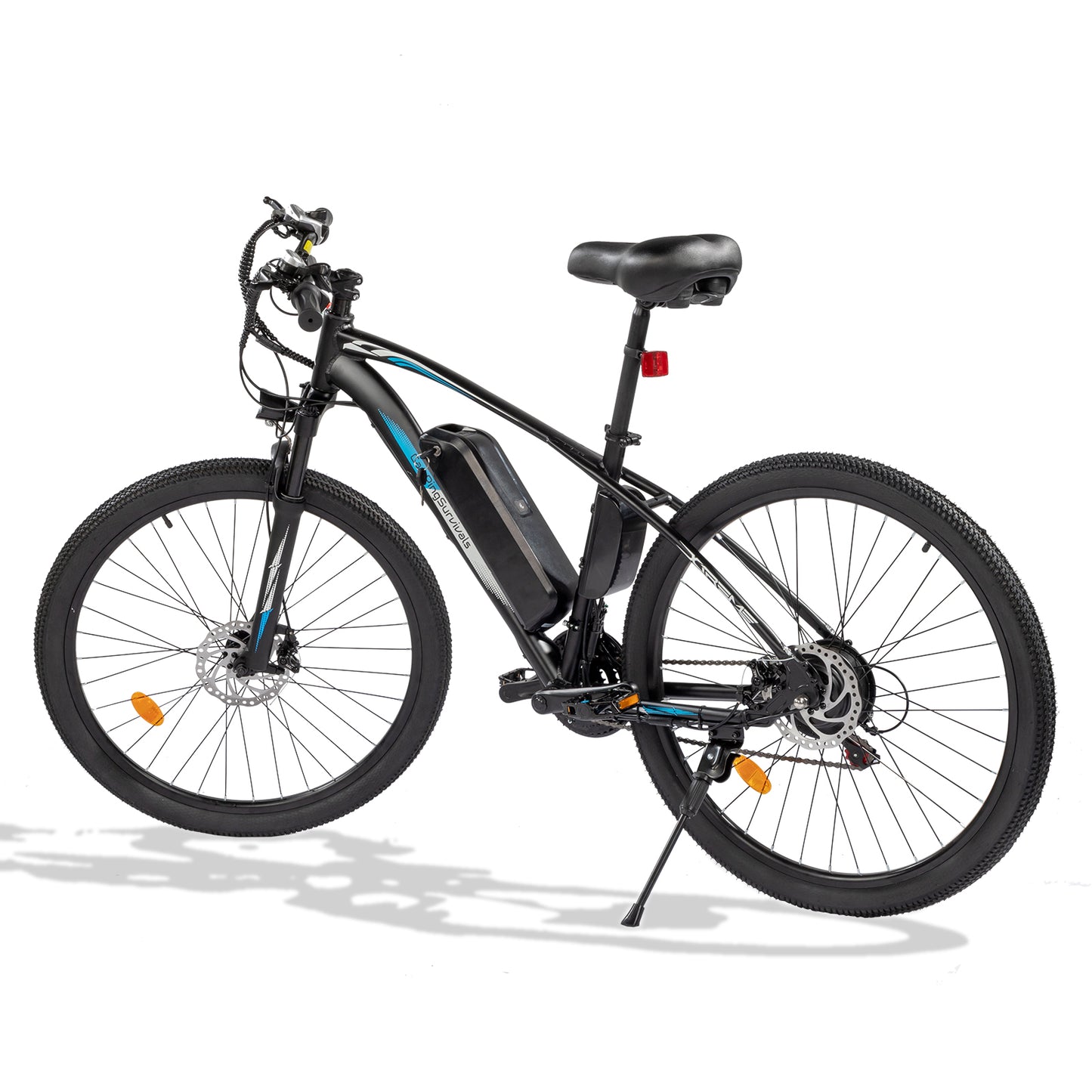 Vélo électrique, VTT électrique, 27.5" Ville E-Bike Adulte, Vélo électrique avec Batterie Amovible 36V 13Ah,7 Vitesses Bleu et Noir