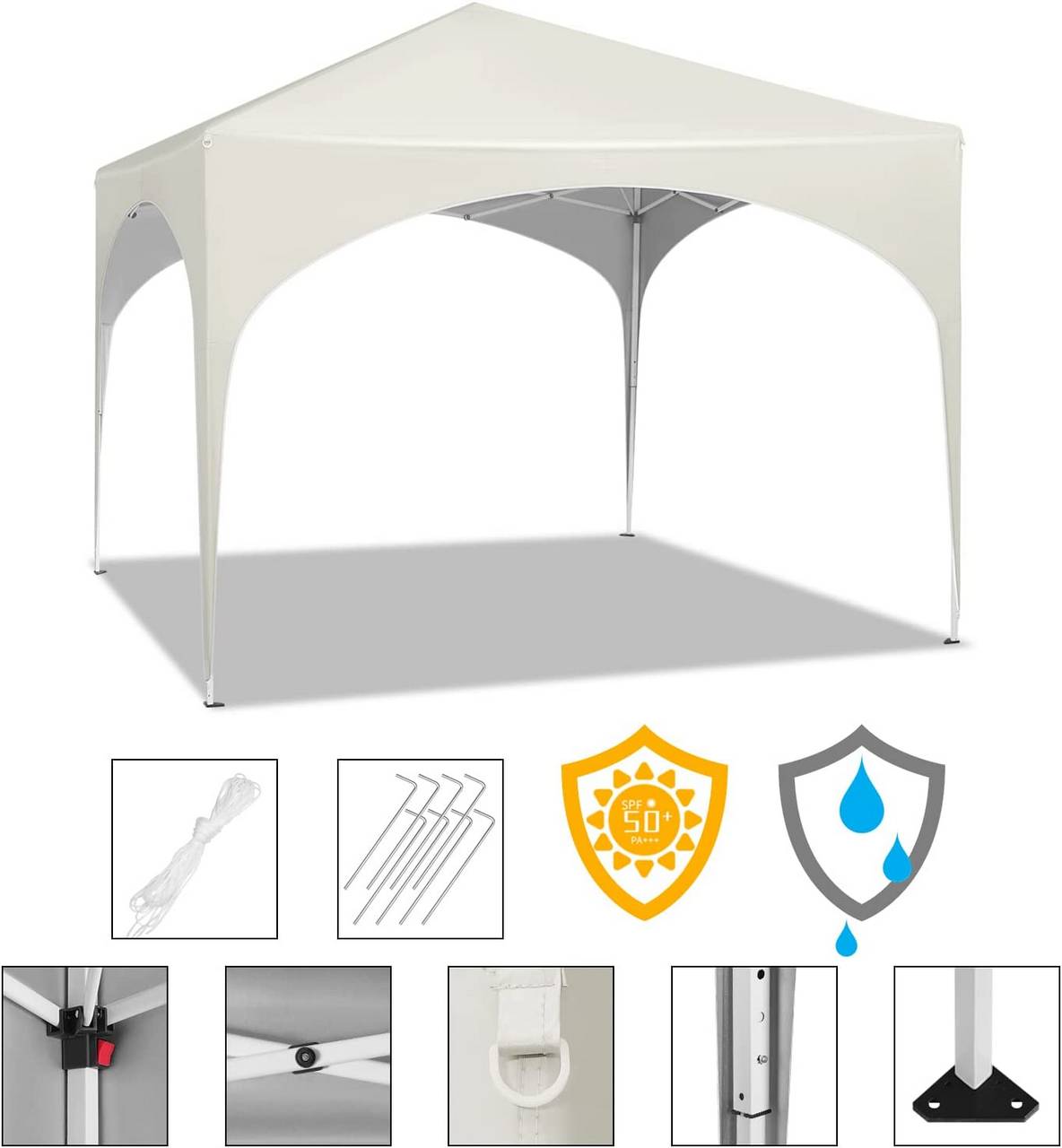 Party Tent£¬Tonnelle Pliante/Abri de F¨ºte/Pavillon R¨¦tractable pour Jardin, Terrasse ou ¨¦v¨¦nements Ext¨¦rieurs