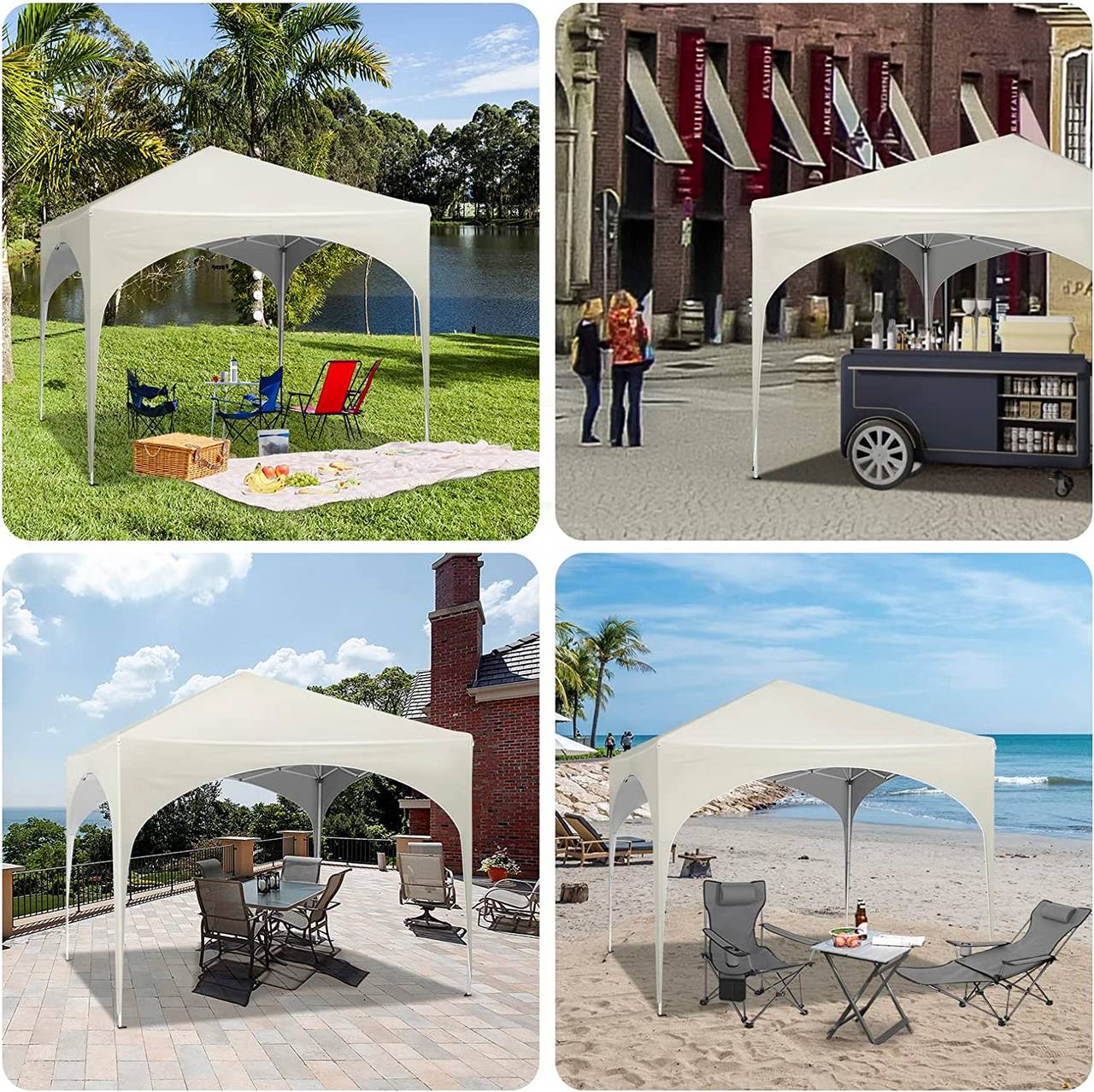 Party Tent£¬Tonnelle Pliante/Abri de F¨ºte/Pavillon R¨¦tractable pour Jardin, Terrasse ou ¨¦v¨¦nements Ext¨¦rieurs