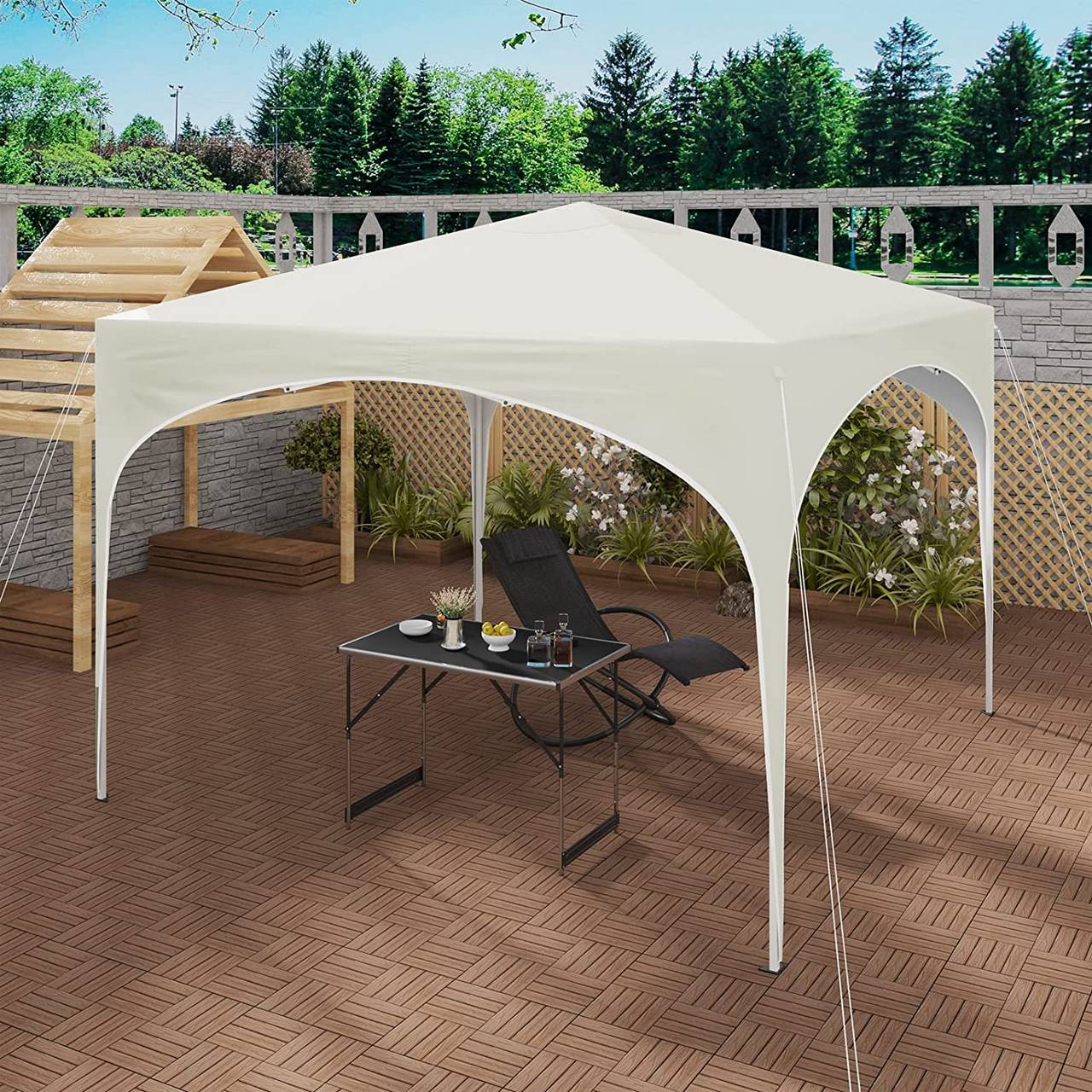 Party Tent£¬Tonnelle Pliante/Abri de F¨ºte/Pavillon R¨¦tractable pour Jardin, Terrasse ou ¨¦v¨¦nements Ext¨¦rieurs