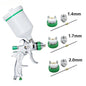 Pistolet de pulv¨¦risation, tasse de 600ml 1.4Mm 1.7Mm 2.0Mm, Green, gravit¨¦, buse d'a¨¦rographe aiguille pour peindre les murs de meubles de voiture