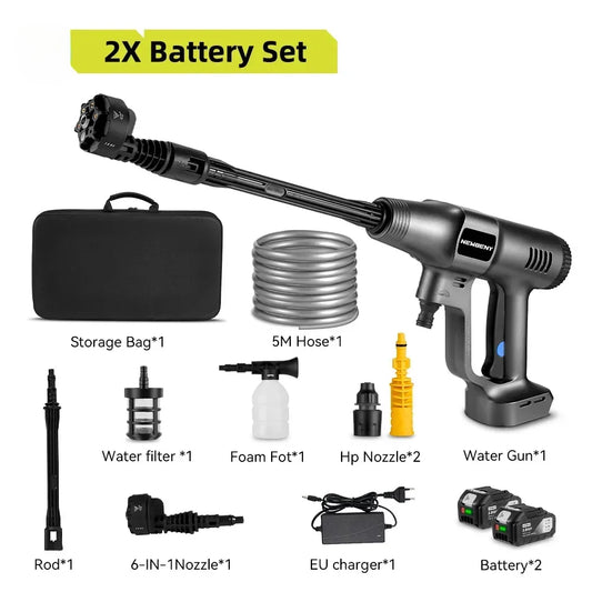 Pistolet nettoyeur haute pression ¨¦lectrique sans balais, sans fil, efficace, voiture, jardin, livres, pulv¨¦risateur, DONFor, Makita, batterie 18V, 3500W, 200Bar