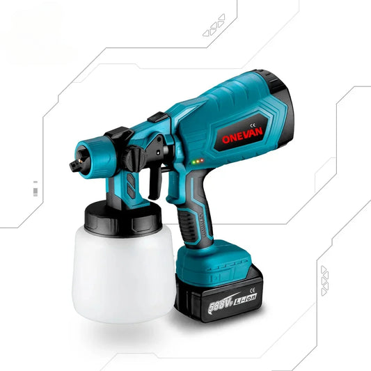 Pistolet pulv¨¦risateur ¨¦lectrique sans fil, pulv¨¦risateur de peinture portable, a¨¦rographe pour meubles automobiles, rev¨ºtement en acier, batterie Makita 18V, 1000ml