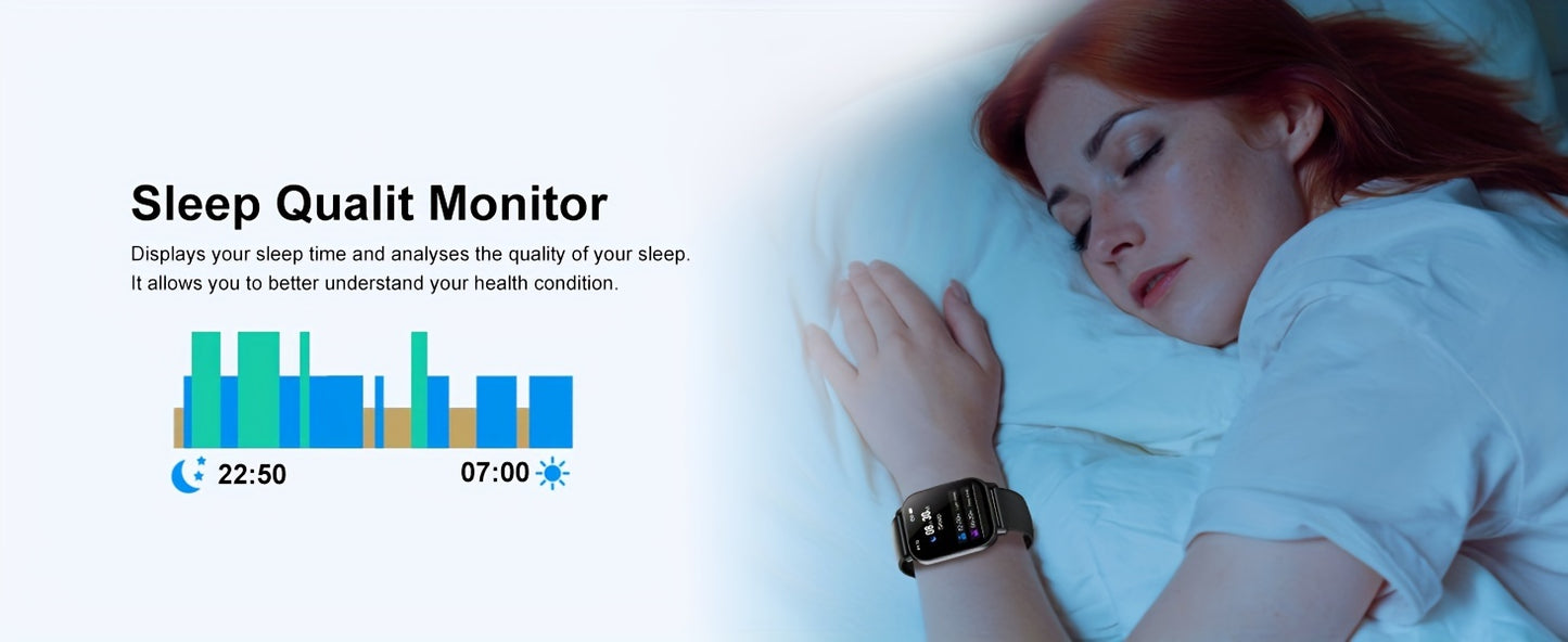 Montre connect¨¦e pour hommes/femmes avec appels sans fil et alertes de messages, montre de fitness avec ¨¦cran tactile HD de 1.85 pouce, 120+ modes sportifs, r¨¦ception/¨¦mission d'appels.
