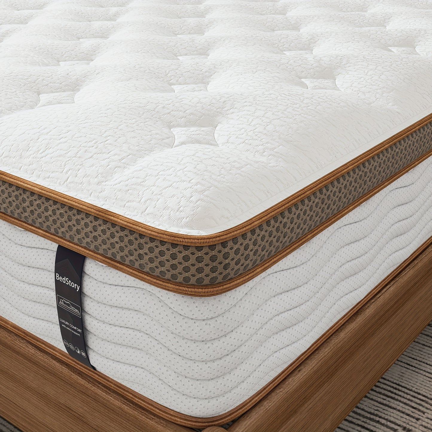 Matelas ¨¤ ressorts ensach¨¦s, mousse ¨¤ m¨¦moire de forme, technologie hybride multicouche, confort personnalis¨¦ - ¨¦paisseur 22 cm,90x190cm