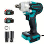 Cl¨¦ ¨¤ chocs sans fil 1/2 pouce carr¨¦ 560 Nm et 1/4 pouce hexagonal multifonctionnelle professionnelle avec batterie lithium-ion 18 V 2 x 5500 mAh et 4 douilles et ¨¦tui portable compatible avec Makita
