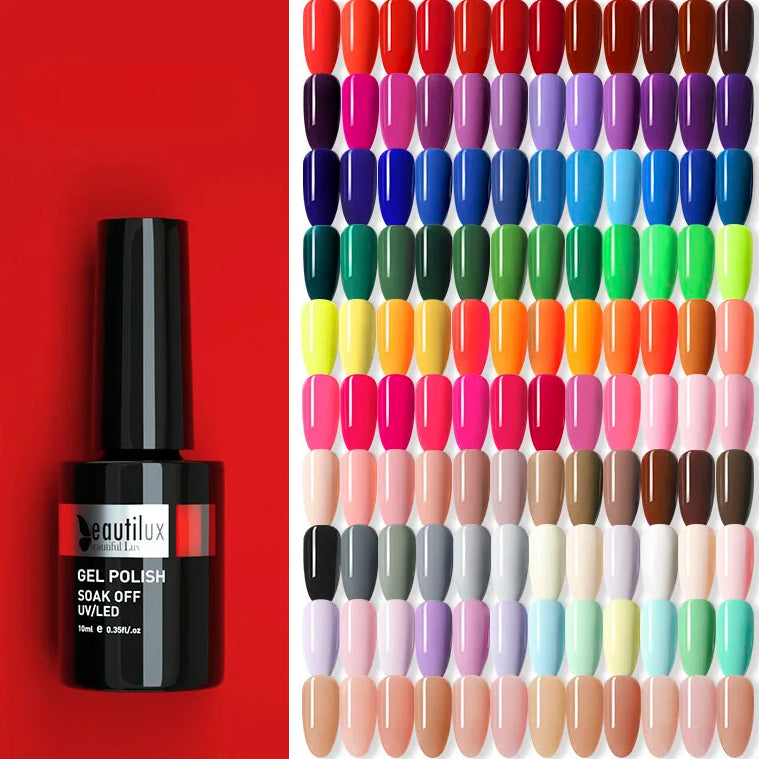 Kit de ½Ç Ongles Gel UV LED, Soak Off, N64, Semi Continu, Nail Art Gels, Laque, Coffret Cadeau DIY, 6 Piõ¹ces/Ensemble x 10ml, AC115-120