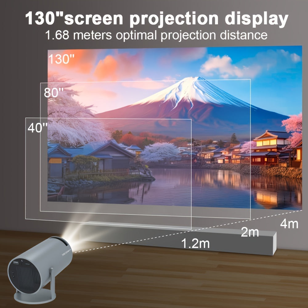 Projecteur HY300Pro 4K Android 11 Double Wifi6 260 ANSI Prise EU Allwinner H713 sans fil 5.0 1080P 1280*720P Home Cin¨¦ma Projecteur Ext¨¦rieur