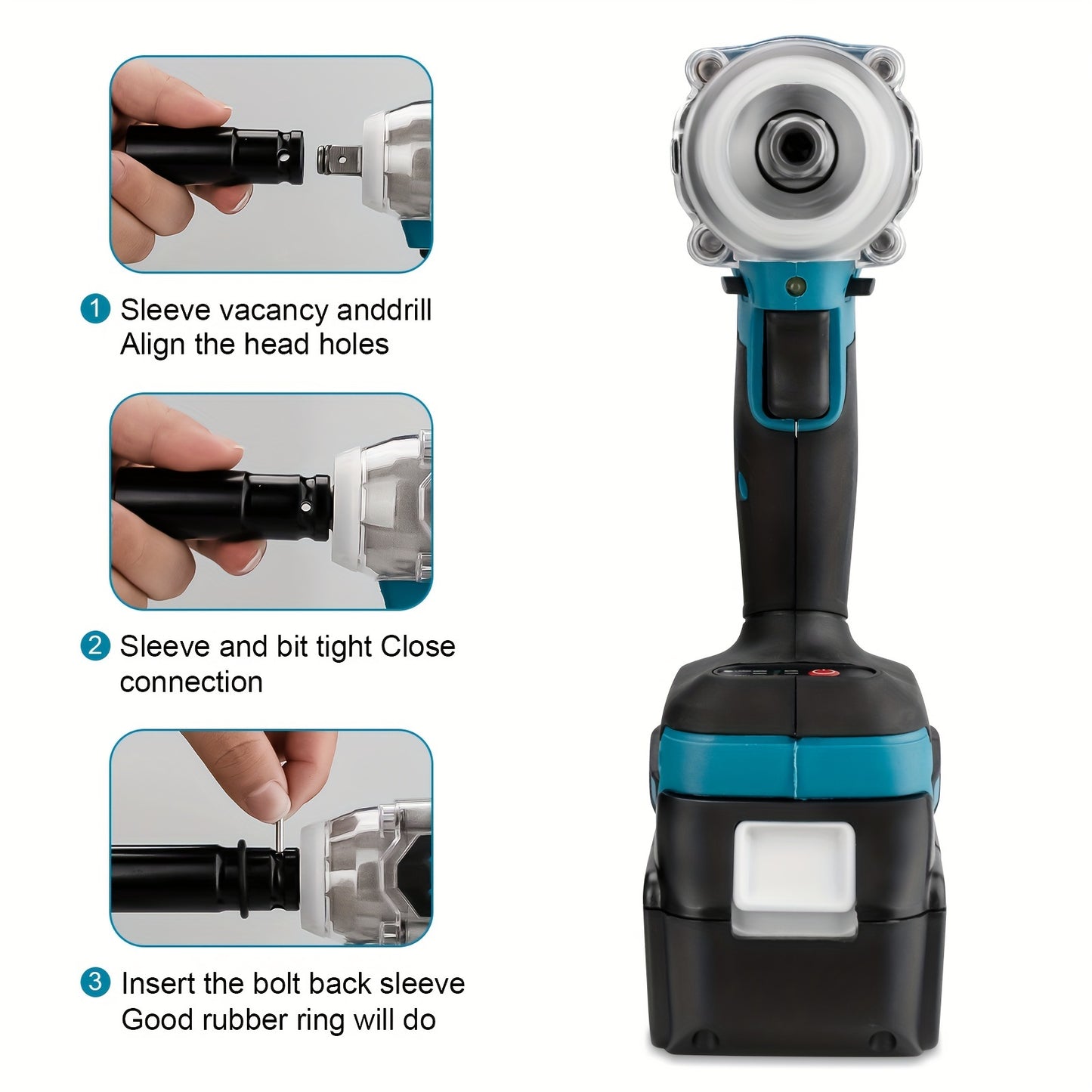 Cl¨¦ ¨¤ chocs ¨¦lectrique sans fil 21 V, Ensemble de 2 batteries + 1 chargeur, jeu de cl¨¦s ¨¤ chocs ¨¦lectriques sans fil, cl¨¦ ¨¤ chocs ¨¦lectrique 1/2 pouce, moteur sans balais 4815, cl¨¦ ¨¤ chocs ¨¦lectrique ¨¤ arbre creux ¨¤ 2 t¨ºtes