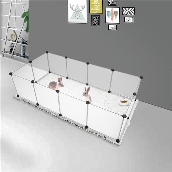Parc pour animaux de compagnie, grande cl?ture de cour en plastique portable pour petits animaux, cl?ture de cage de chiot, tente