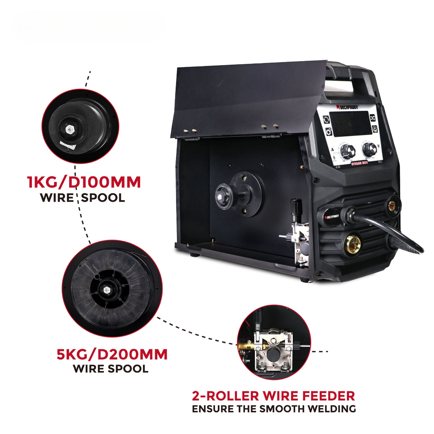 Poste ¨¤ souder semi-automatique , MMA, TIG, MIG, MAG, Flux sans gaz, 4 en 1, 200A