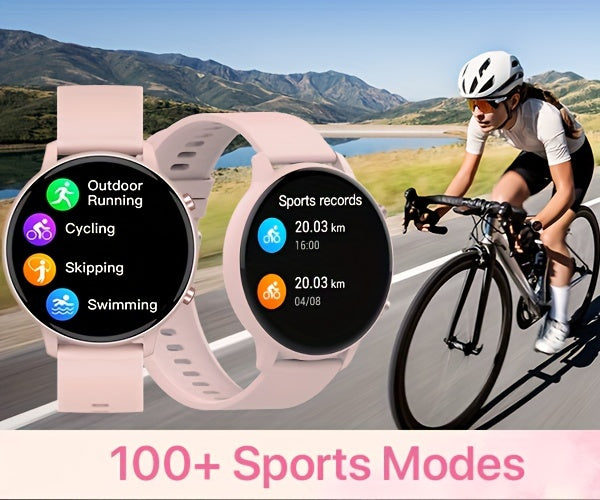Cadeau de montre intelligente pour femmes, écran tactile complet de 1.39 pouce, montre d'appel intelligente avec réponse et appel pour iPhone et téléphones Android, notification de message, suivi de la forme physique, podomètre, distance, calories, plus d