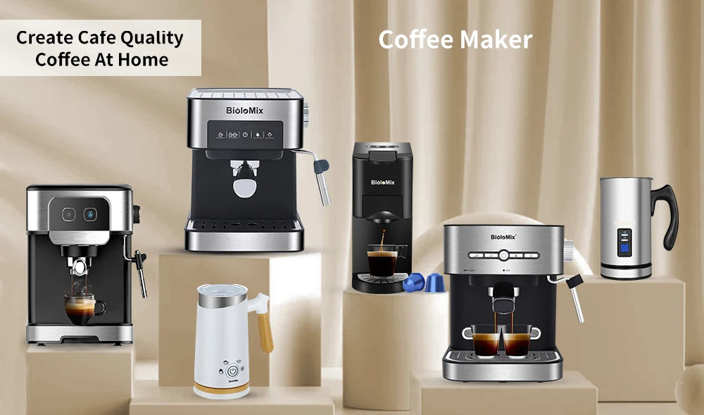 Machine ½Ç caf¹È en poudre semi-automatique, 20 bars, avec baguette de mousseur ½Ç vapeur de lait, pour expresso, cappuccino, latte et moka