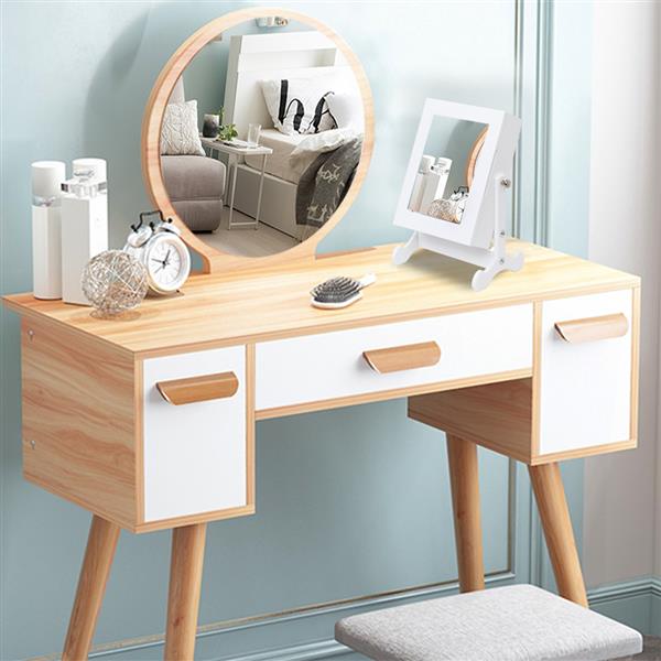 Giantex Petite Armoire ¨¤ Bijoux Miroir Organisateur Armoire de Rangement Bo?te de Comptoir avec Support (Blanc)