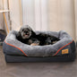 Lit orthop¨¦dique extra large pour chien, lit pour animal de compagnie en mousse ¨¦ponge, avec housse lavable ¨¤ fermeture ¨¦clair, canap¨¦-lit pour chien, pour grands chiens g¨¦ants, jouet couineur en cadeau, XL