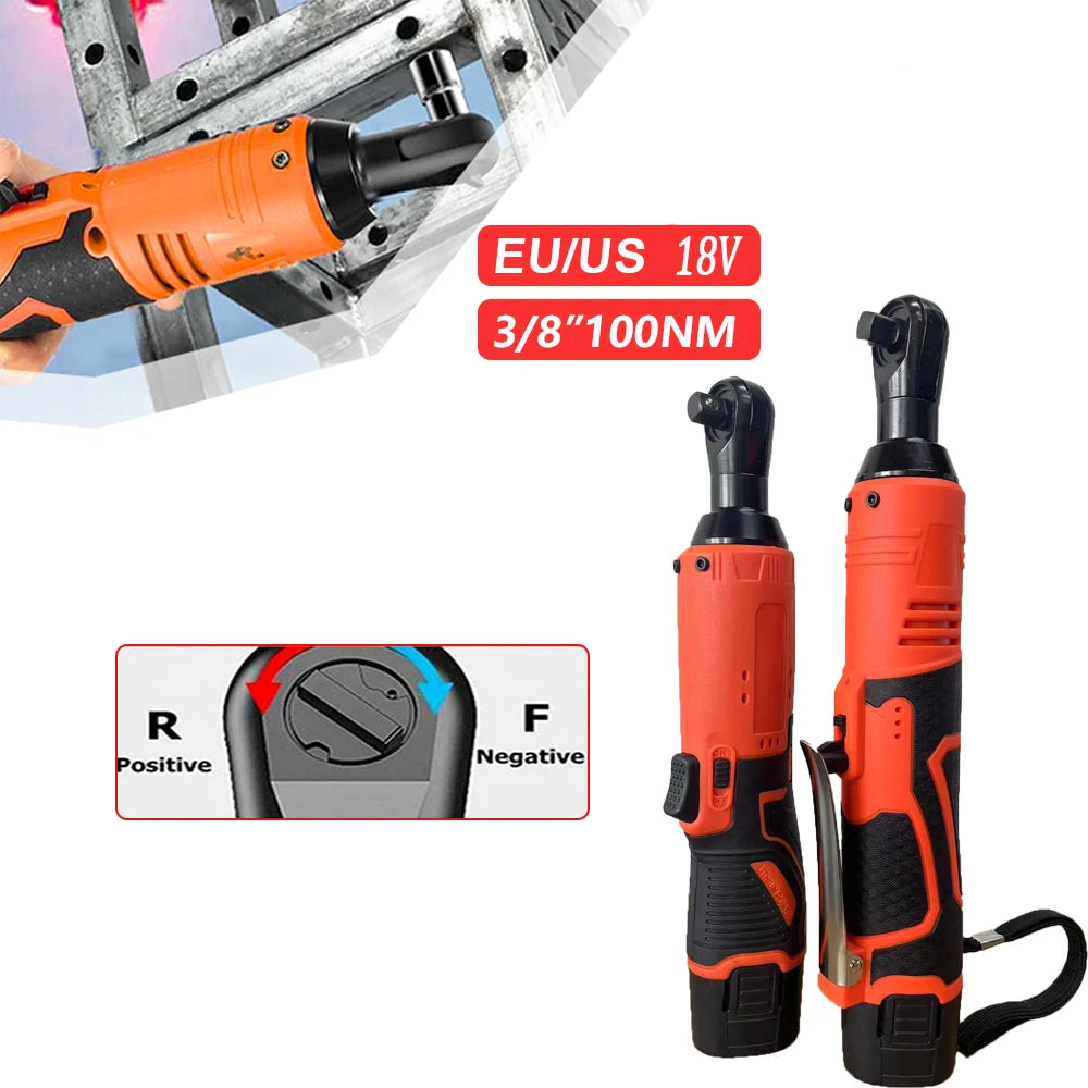 Tournevis ¹Èlectrique aste sans fil, cliquet ½Ç angle droit, outil de r¹Èparation de voiture, ¹Ècrou de retrait, 18V, 3/8"