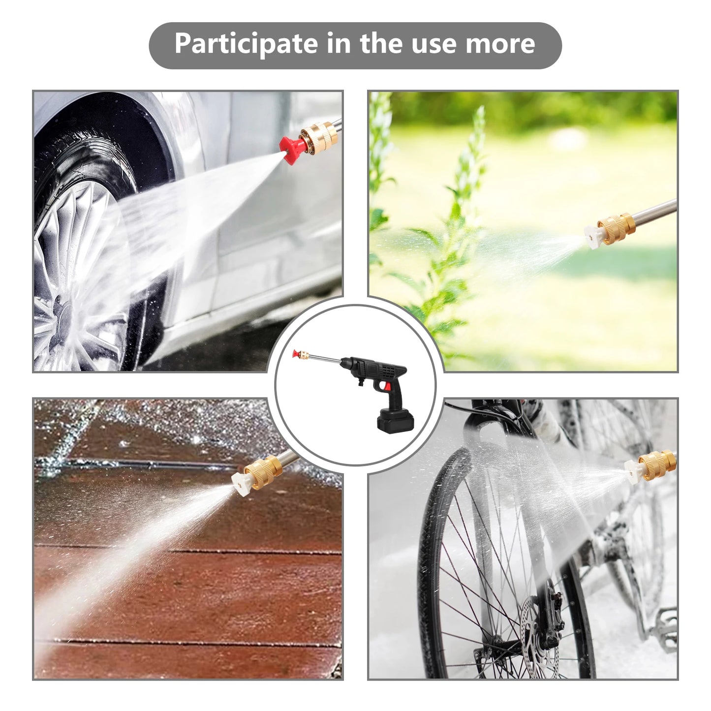 haute pression sans fil, 200W, 35 bars, odorpulv¨¦risateur, lavage de voiture, machine ¨¤ livres d'eau sous pression pour Makita, batterie 18V