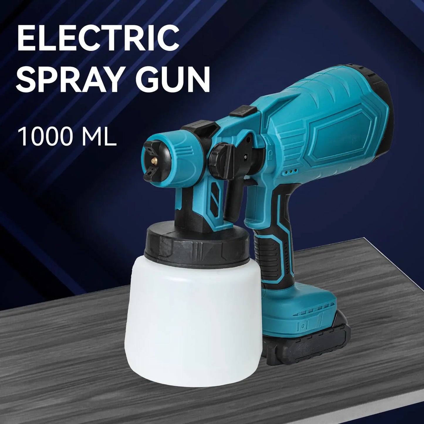 Pistolet pulv¨¦risateur ¨¦lectrique sans fil portable, pulv¨¦risateur de peinture domestique, a¨¦rographe de rev¨ºtement en acier pour meubles automobiles, batterie Makita 18V, 1000ml