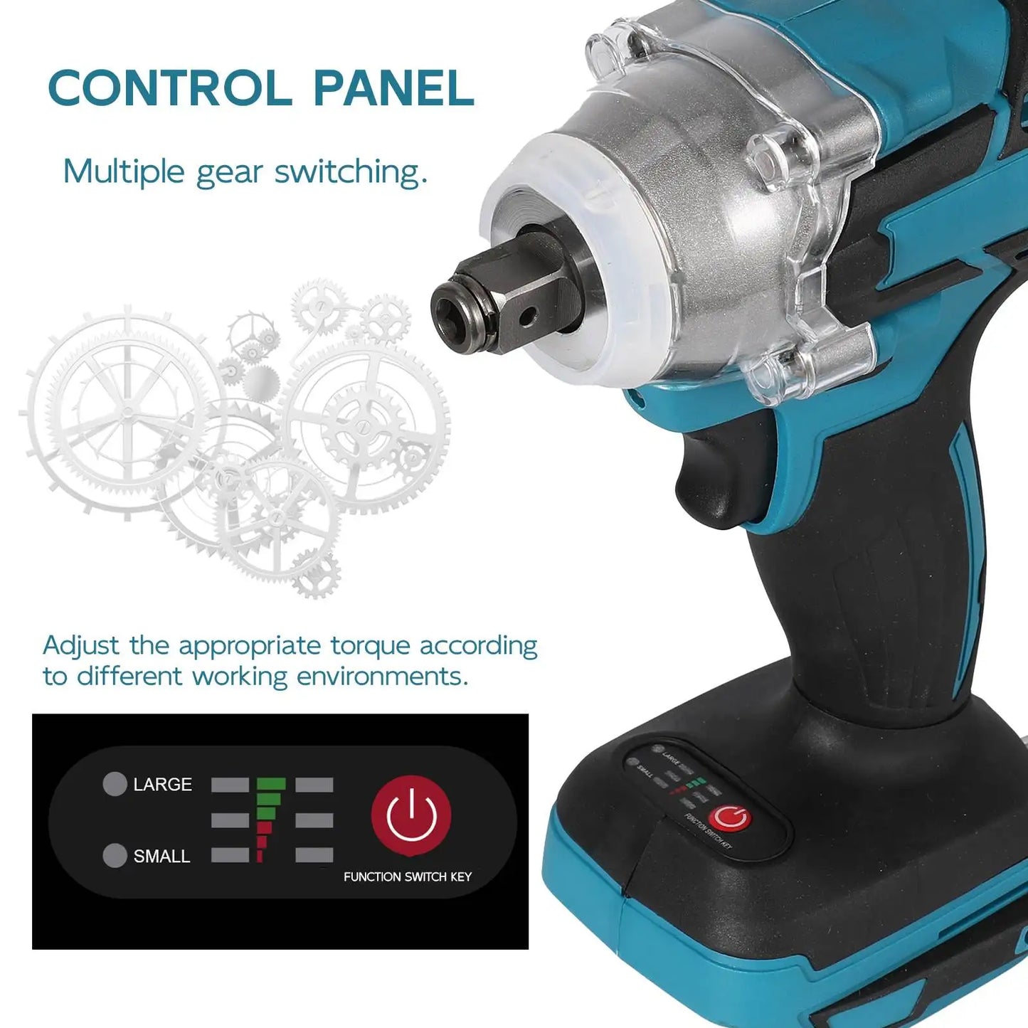 Perceuse ½Ç percussion ¹Èlectrique sans fil, sans balais, perceuse ½Ç main, outil ¹Èlectrique ½Ç douille, batterie Makita 18V, 520 N.M, 1/2"