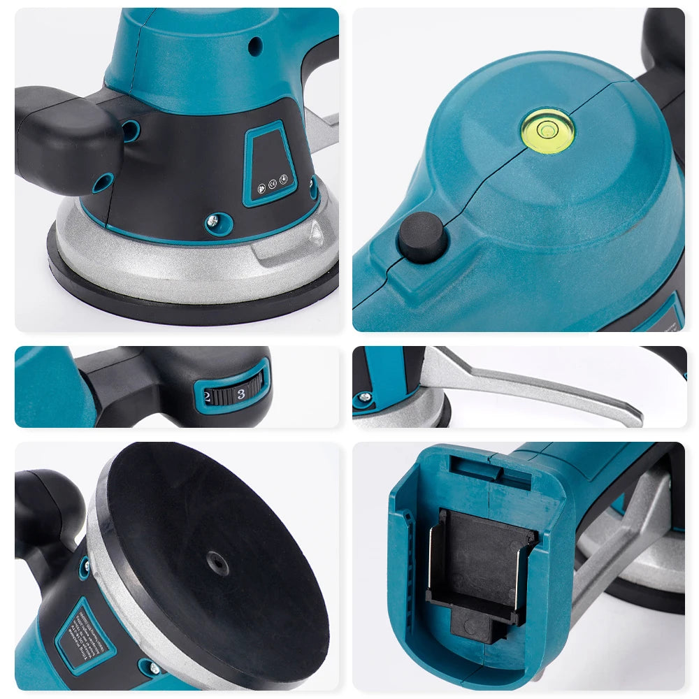 Machine de Carrelage ¨¤ 6 Vitesses, Sans Fil, Vibrateur, R¨¦glage existent, Absorbe les Carreaux, Outil ¨¦lectrique, Batterie 18V, 20V