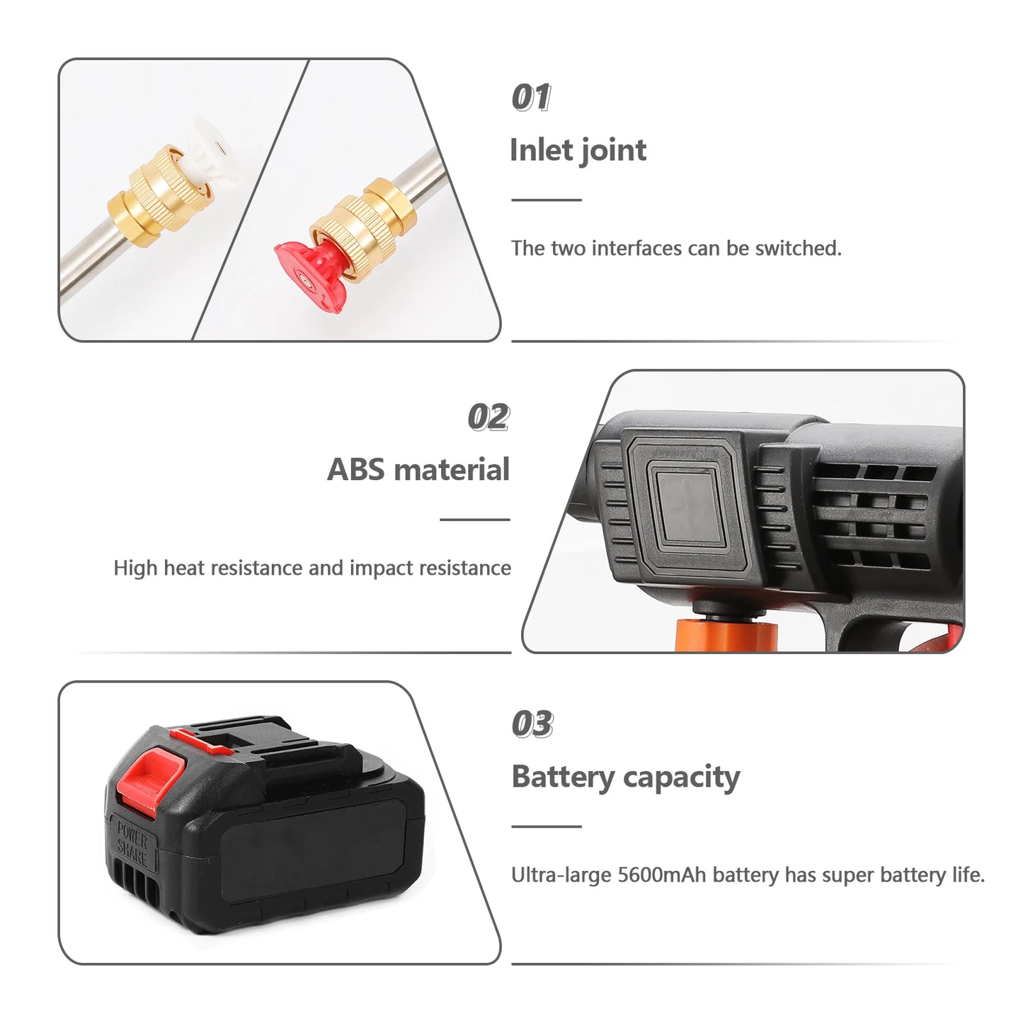haute pression sans fil, 200W, 35 bars, odorpulv¨¦risateur, lavage de voiture, machine ¨¤ livres d'eau sous pression pour Makita, batterie 18V