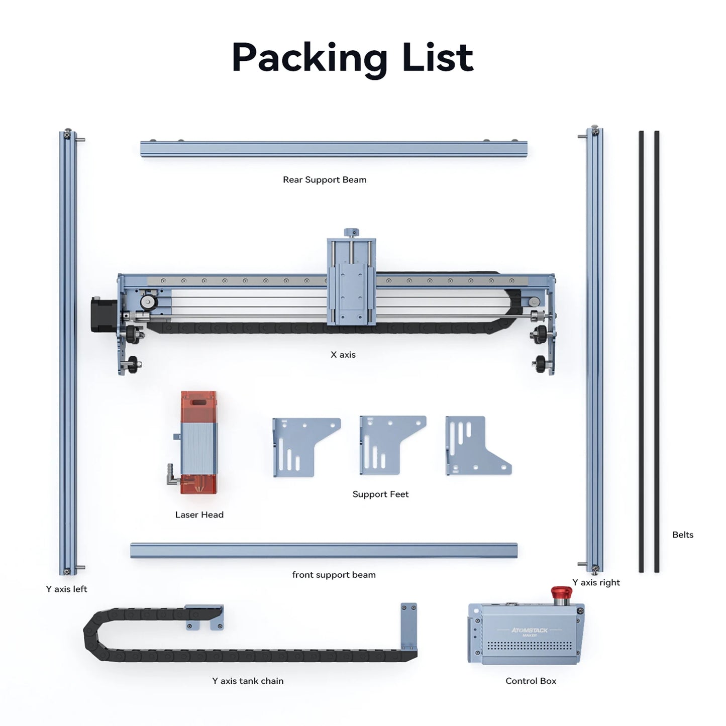 Graveur Laser A5 V2, Machine de D¹Ècoupe et de Gravure ½Ç Grande Vitesse, Mise au Point Partner Ultra-Mince, 6W, avec une Surface de 400x400mm