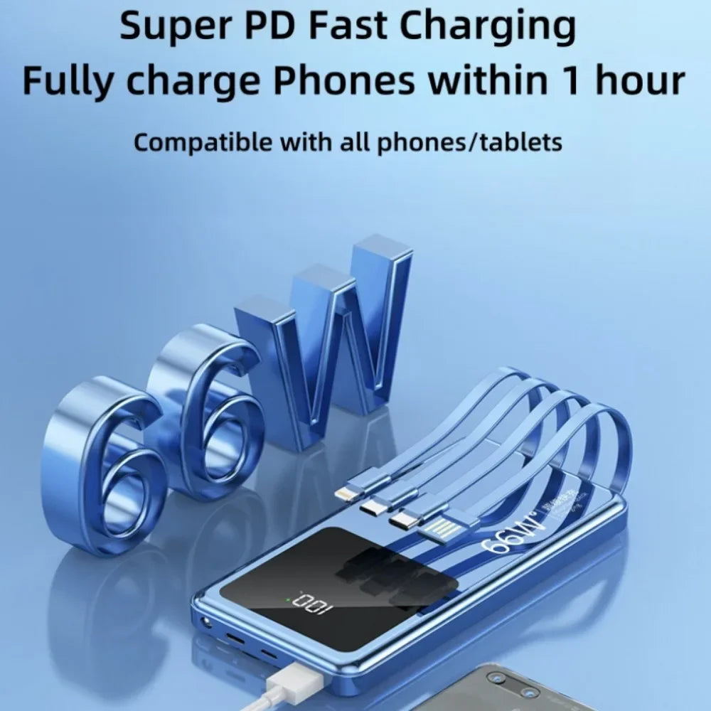 Banque d'alimentation int¨¦gr¨¦e de 30001 mAh-50000 mAh, d¨¦veloppement super rapide, chargeur de batterie mobile externe portable, adapt¨¦ pour iPhone, Samsung, Huawei