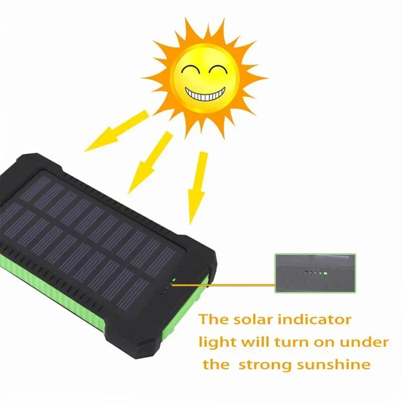 Batterie Externe Solaire Portable, Ci-dessus 100000mAh, Charge Rapide, ¨¦tanche, avec Lampe de Poche SOS, pour Xiaomi
