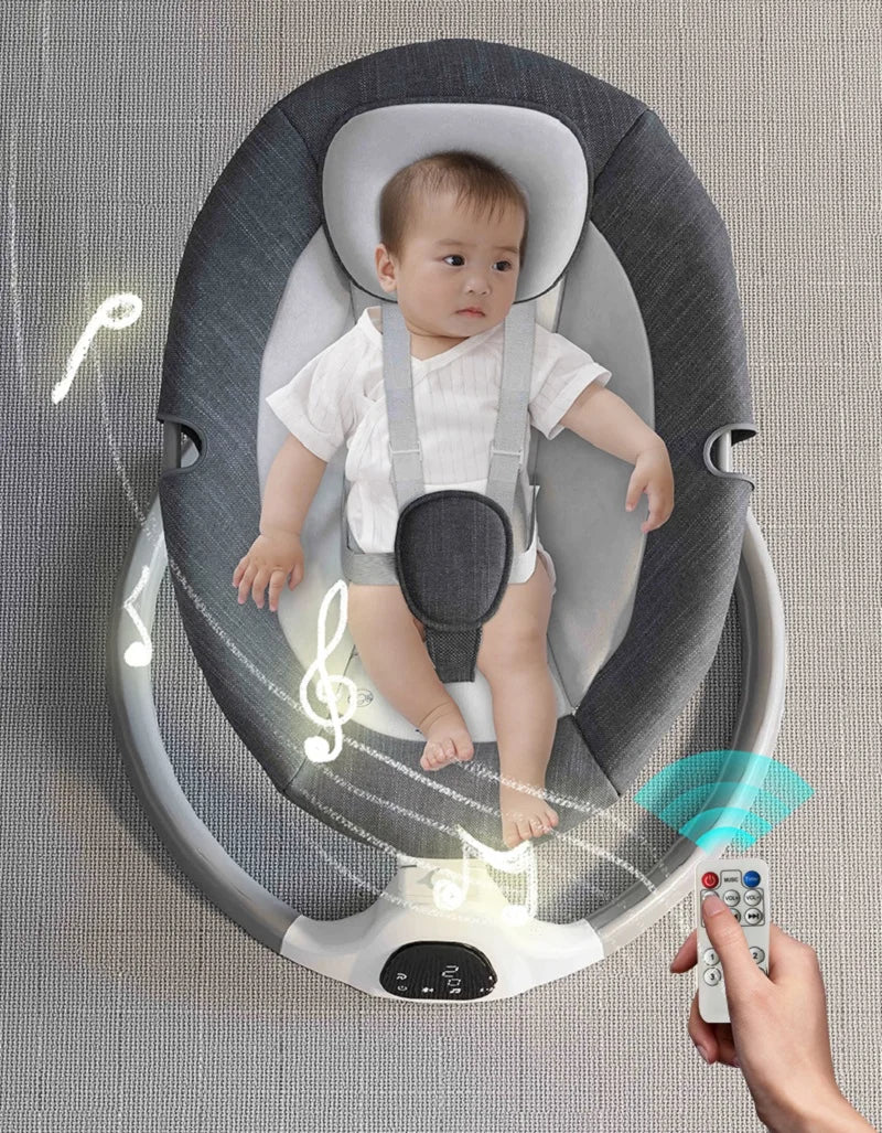 Berceaux de lit ¨¤ bascule pour b¨¦b¨¦, balan?oire ¨¦lectrique de luxe, secoueur inclinable, si¨¨ge ¨¤ cinq points avec t¨¦l¨¦commande