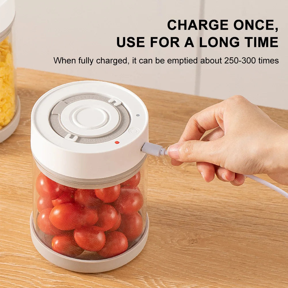 Bocaux ¨¦lectriques Sous Vide en Verre de 1350ml, Conteneur Intelligent de Stockage des citrouille Pr¨¦cieux pour la Cuisine, Stockage du Caf¨¦ en Grains et du Th¨¦