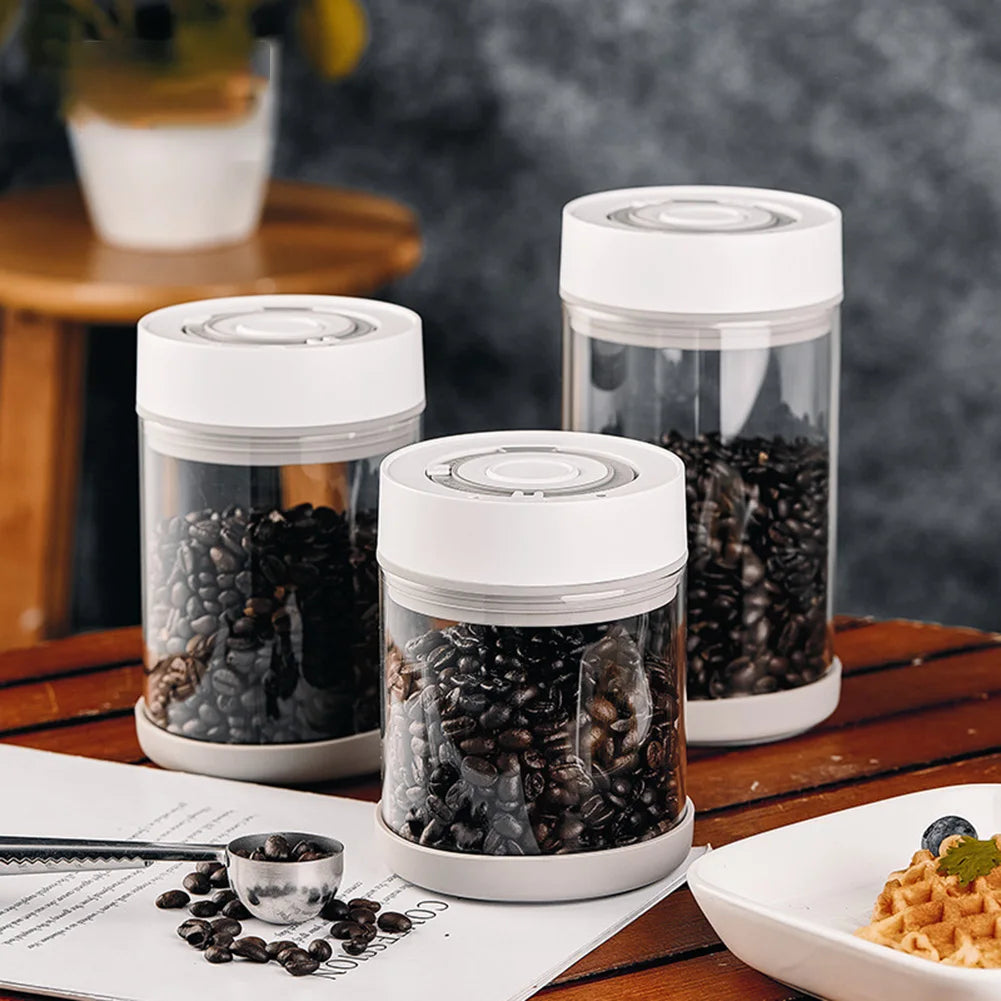 Bocaux ¨¦lectriques Sous Vide en Verre de 1350ml, Conteneur Intelligent de Stockage des citrouille Pr¨¦cieux pour la Cuisine, Stockage du Caf¨¦ en Grains et du Th¨¦