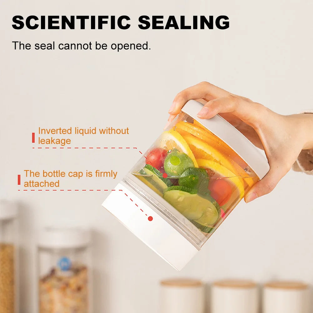 Bocaux ¨¦lectriques Sous Vide en Verre de 1350ml, Conteneur Intelligent de Stockage des citrouille Pr¨¦cieux pour la Cuisine, Stockage du Caf¨¦ en Grains et du Th¨¦