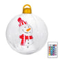 Boule de No?l Gonflable avec Lumiõ¹res en PVC, D¹Ècoration Ext¹Èrieure de No?l, D¹Ècoration de Porche de Pelouse de Cour de Vacances, 60cm