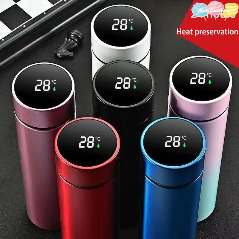 Bouteille thermos num¹Èrique intelligente avec affichage de la temp¹Èrature, tasse ½Ç caf¹È isol¹Èe sous vide, acier inoxydable 500, 304 ml, noir