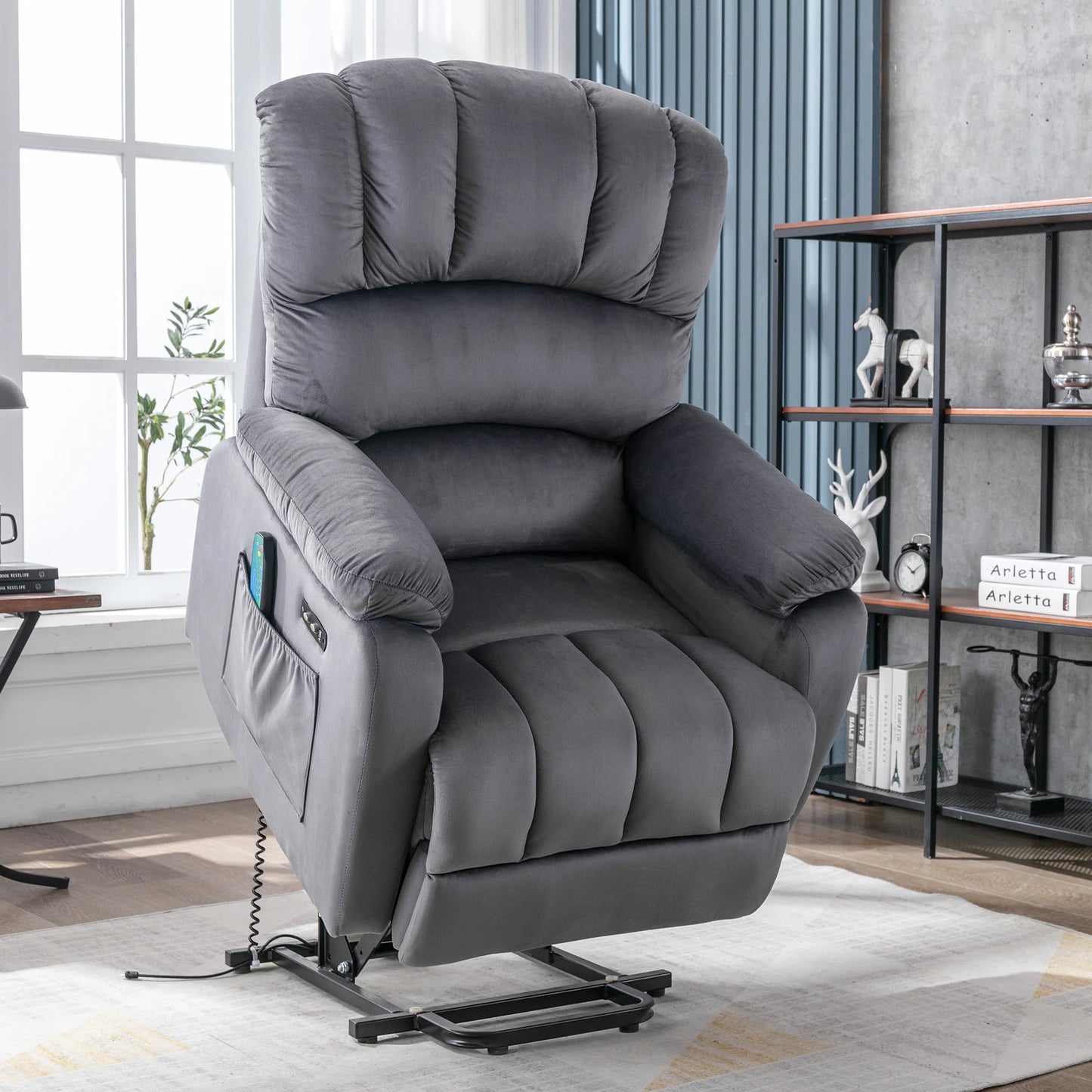 Chaises de relaxation et inclinables, chaise TV avec fonction inclinable, chaise personnalis¹Èe valide avec t¹Èl¹Ècommande, tissu inclinable