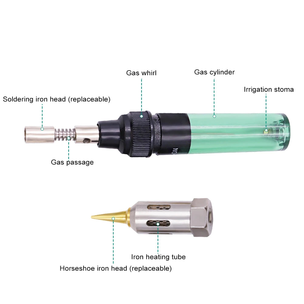 Chalumeau ½Ç gaz portable sans fil, outil de chauffage, stylo soufflant, outils de soudage, fer ½Ç souder, butane 4 en 1, T 1300 Celsius, salle de bain