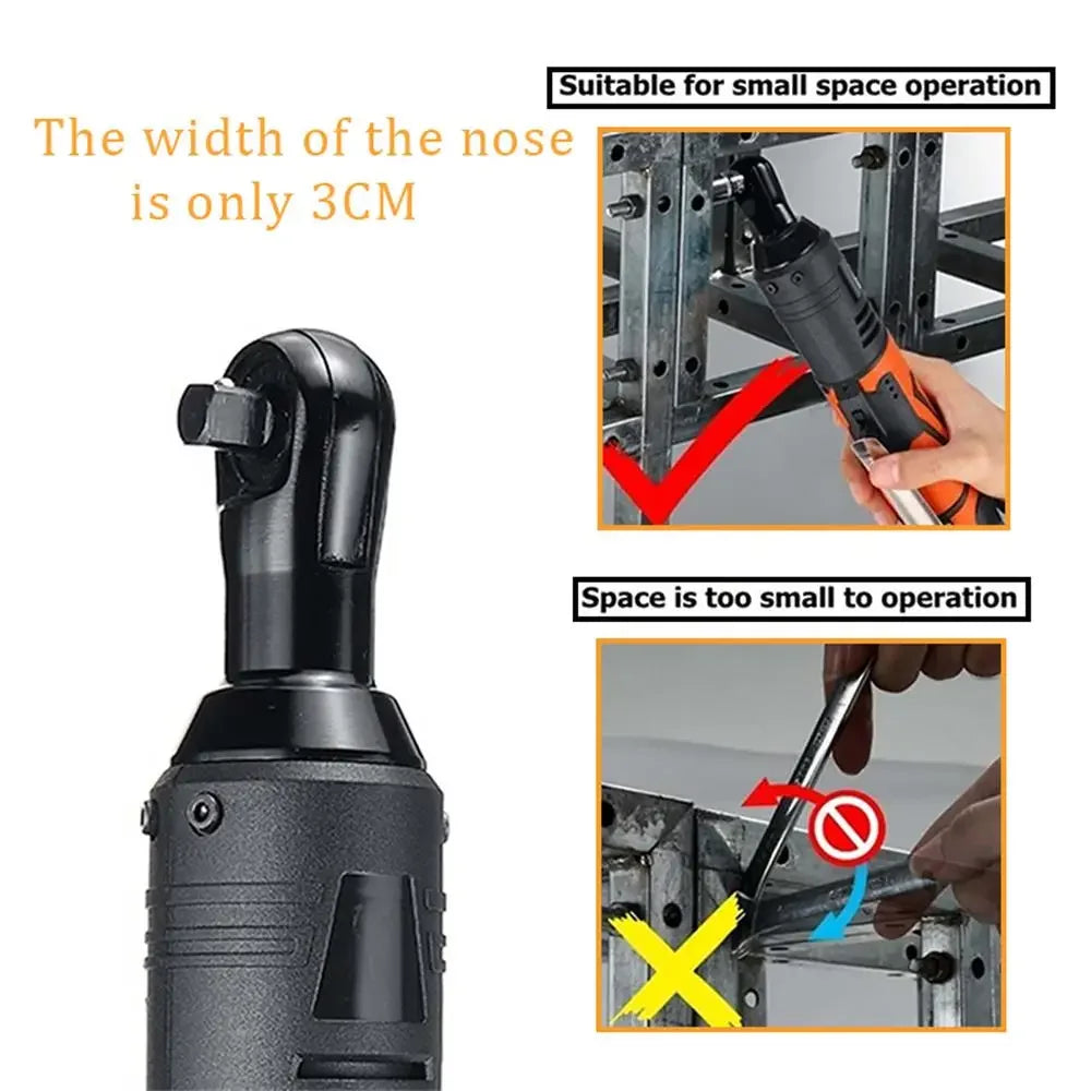 Cl¹Ès ½Ç cliquet rechargeables sans fil, cliquet ½Ç angle droit, outil ¹Èlectrique pour tournevis ½Ç percussion, 18V, 3/8 pouces