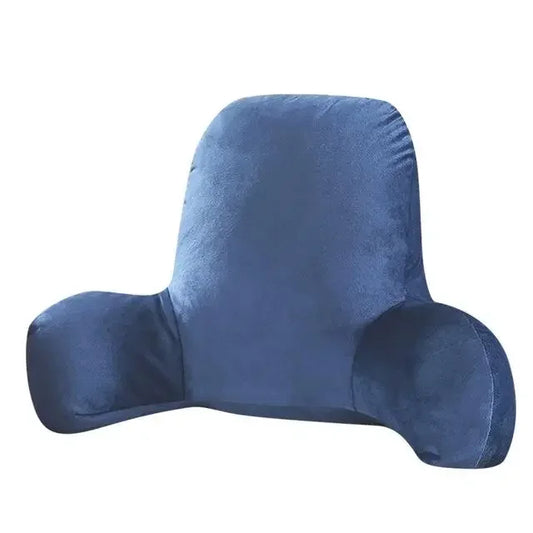 Coussin de dossier en peluche pour canap¹È, oreiller de lit, grand dossier, soutien lombaire, chaise avec bras, d¹Ècoration d'int¹Èrieur, bleu, 50x35x20cm