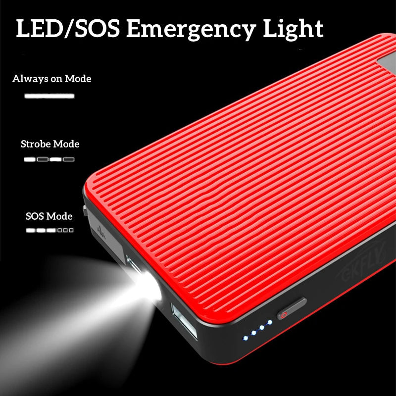 D¨¦marreur de batterie de voiture pour diab¨¦tique, booster de batterie portable, chargeur 12V, dispositif de d¨¦marrage d'urgence, 8000mAh