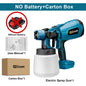 Pistolet pulv¨¦risateur ¨¦lectrique sans fil pour Makita, No Battery Blue,pulv¨¦risateur de peinture domestique, a¨¦rographe ¨¤ rev¨ºtement en acier pour meubles automobiles, batterie 18V, HVLP, 1000ml