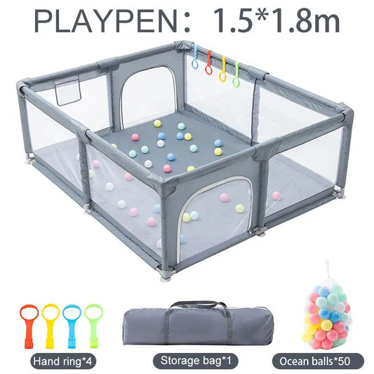 Grande piscine s¨¨che pour enfants, parc pour b¨¦b¨¦, meubles pour enfants, aire de jeux pour b¨¦b¨¦ de 0 ¨¤ 6 ans, fosse ¨¤ balles, cl?ture de s¨¦curit¨¦, nouveaut¨¦