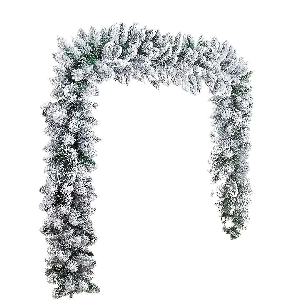 Guirxi¹Èt¹È Blanche en Rotin et Velours pour Arbre de No?l, D¹Ècoration Festive, Chemin¹Èe, Escalier, Porte, Jardin, Cour, 1.8m