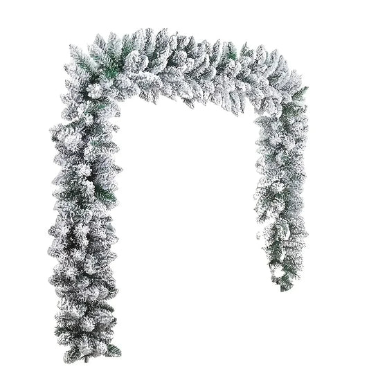Guirxi¹Èt¹È Blanche en Rotin et Velours pour Arbre de No?l, D¹Ècoration Festive, Chemin¹Èe, Escalier, Porte, Jardin, Cour, 1.8m
