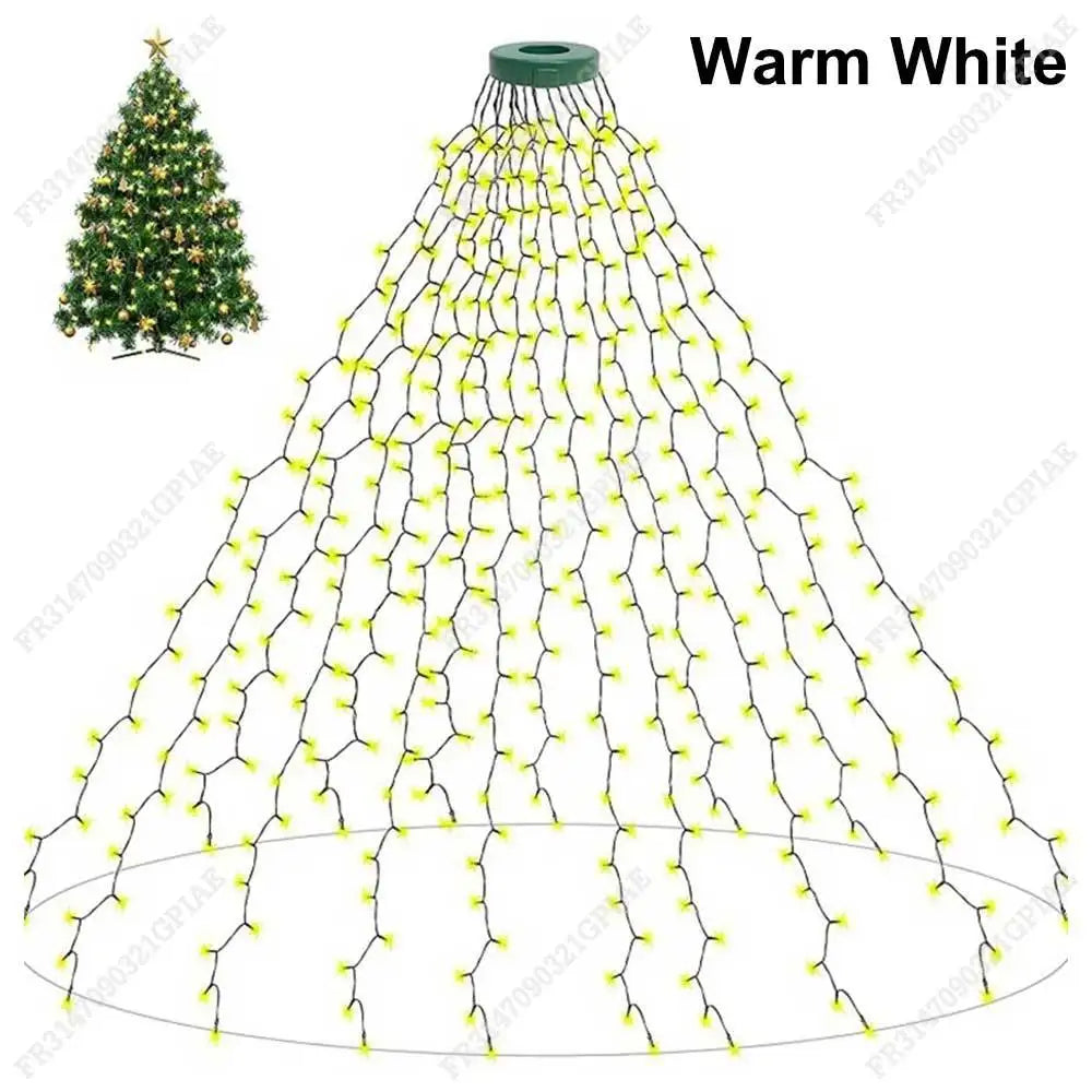 Guirxi¹Èt¹È lumineuse de No?l ½Ç LED, Warm White EU Plug, vacances, d¹Ècoration de fÄÇte ½Ç la maison, int¹Èrieur, ext¹Èrieur, 1.5m