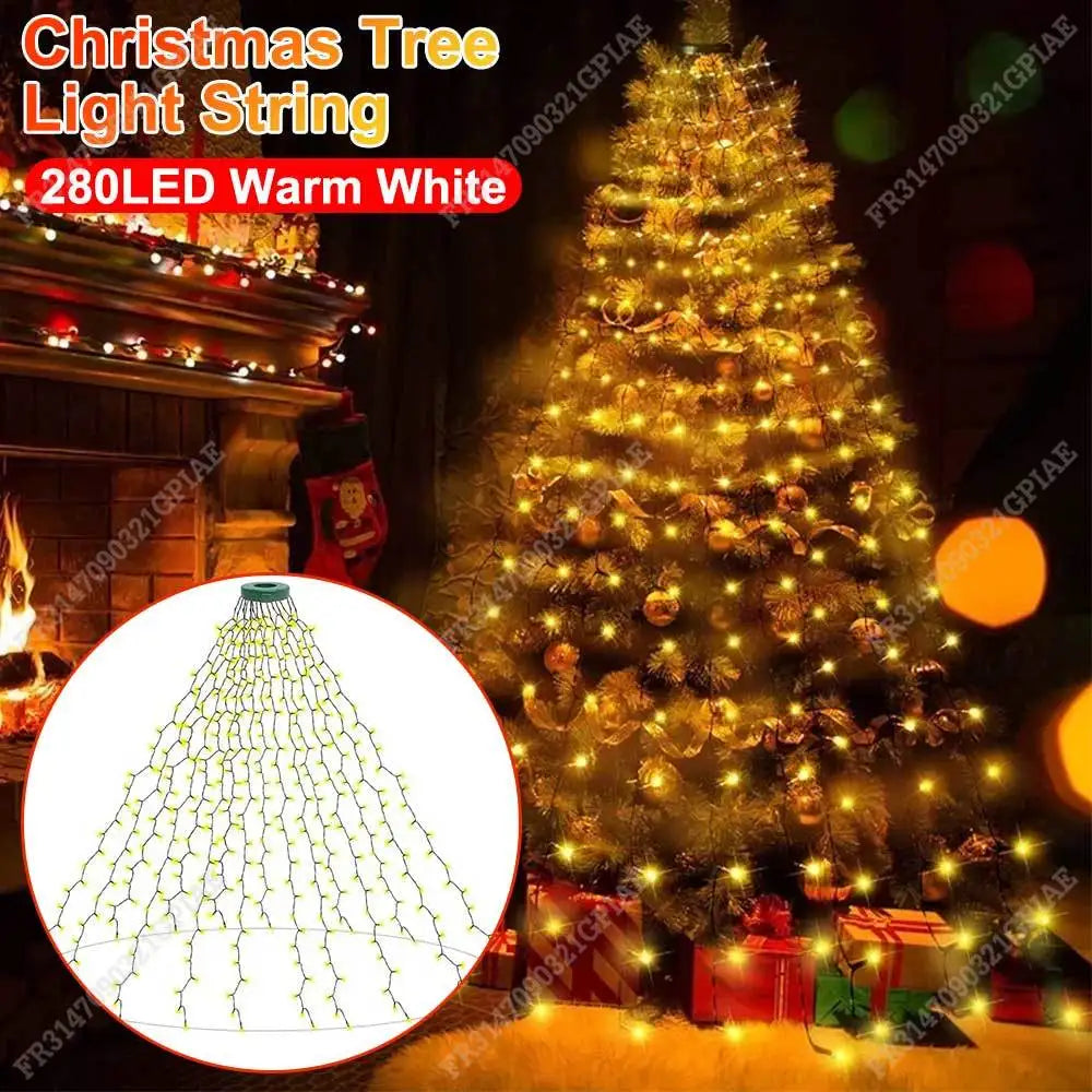 Guirxi¹Èt¹È lumineuse de No?l ½Ç LED, Warm White EU Plug, vacances, d¹Ècoration de fÄÇte ½Ç la maison, int¹Èrieur, ext¹Èrieur, 1.5m
