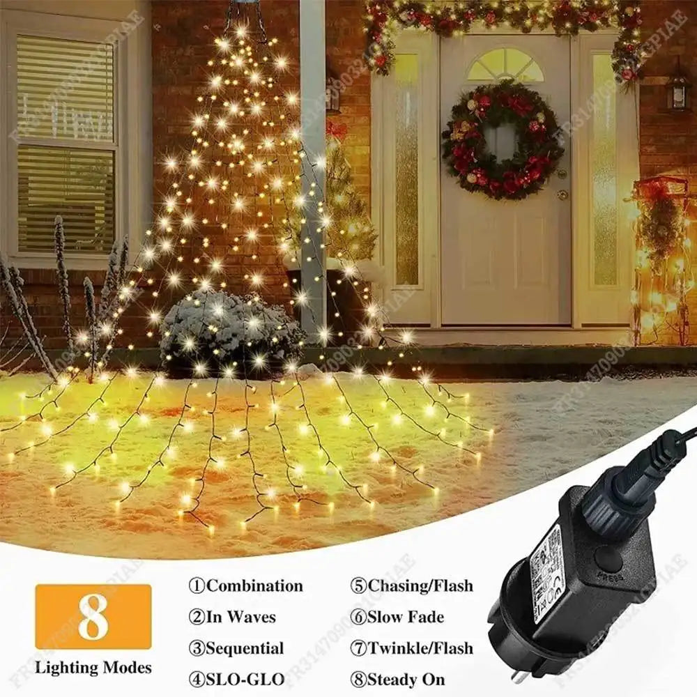Guirxi¹Èt¹È lumineuse de No?l ½Ç LED, Warm White EU Plug, vacances, d¹Ècoration de fÄÇte ½Ç la maison, int¹Èrieur, ext¹Èrieur, 1.5m