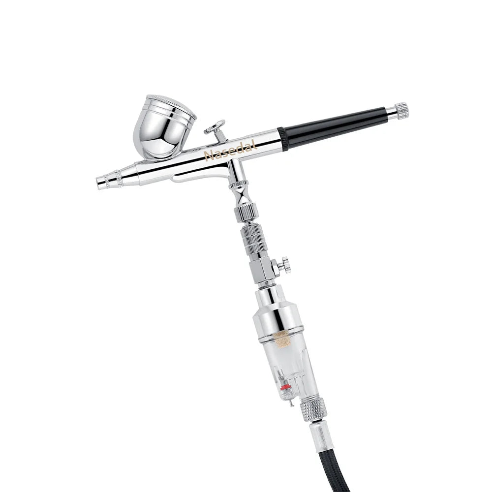 Kit de compresseur d'a¨¦rographe ¨¤ double Action NT-19 mm, pistolet de pulv¨¦risation d'a¨¦rographe pour Nail a¨¦rographe mod¨¨le gateau voiture chaussures peinture de poisson 0.3