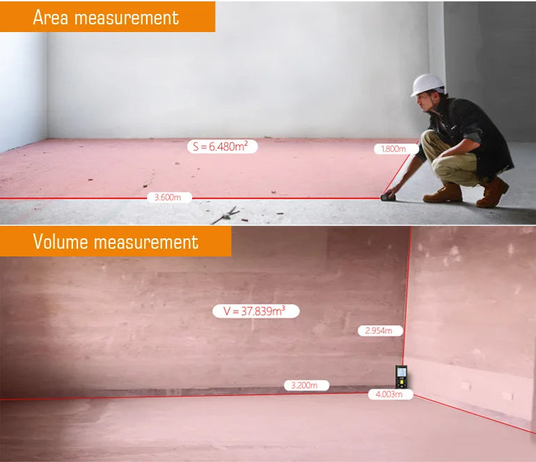 Télémètre Laser X5 лазерная рулетка Laser finder Numérique Télémètre Laser Laser Mètre Ruban à Mesurer Laser，40m